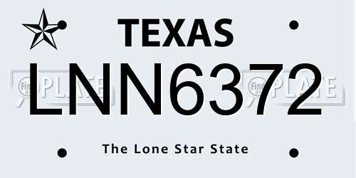 LNN6372 Texas License Plate