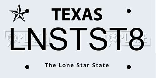LNSTST8 Texas License Plate