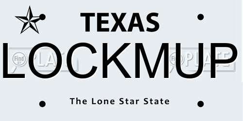 LOCKMUP Texas License Plate