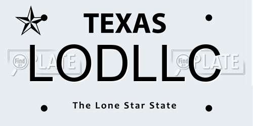 LODLLC Texas License Plate