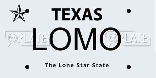 LOMO Texas License Plate