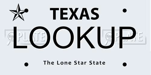 LOOKUP Texas License Plate