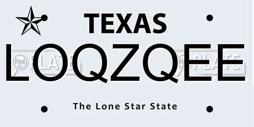 LOQZQEE Texas License Plate