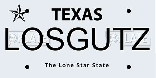 LOSGUTZ Texas License Plate
