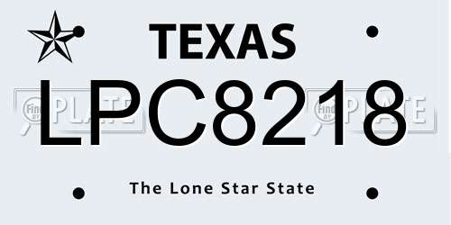 LPC8218 Texas License Plate