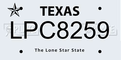 LPC8259 Texas License Plate