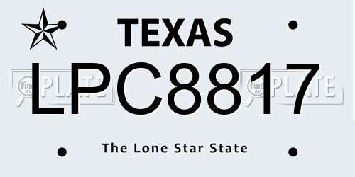 LPC8817 Texas License Plate