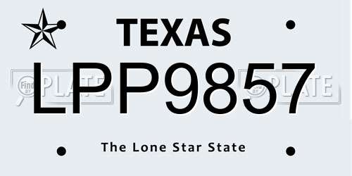 LPP9857 Texas License Plate