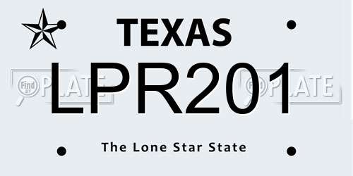 LPR201 Texas License Plate