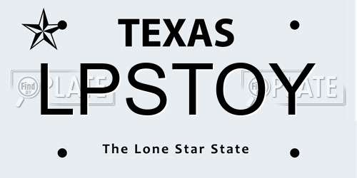 LPSTOY Texas License Plate