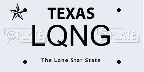 LQNG Texas License Plate