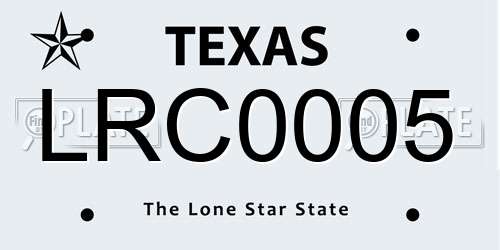 LRC0005 Texas License Plate