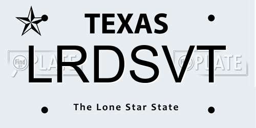 LRDSVT Texas License Plate