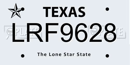 LRF9628 Texas License Plate