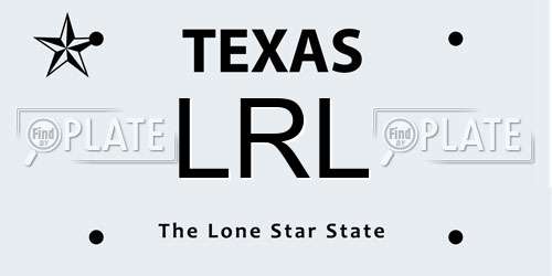 LRL Texas License Plate