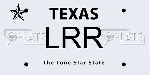 LRR Texas License Plate