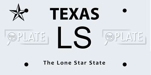 LS Texas License Plate