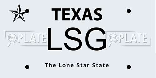 LSG Texas License Plate