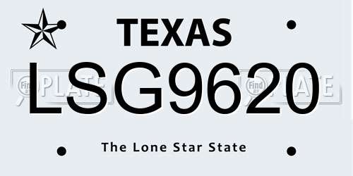 LSG9620 Texas License Plate