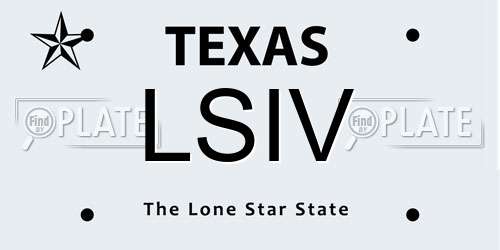 LSIV Texas License Plate