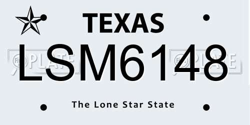 LSM6148 Texas License Plate