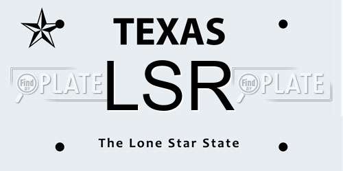 LSR Texas License Plate