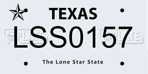 LSS0157 Texas License Plate
