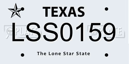 LSS0159 Texas License Plate