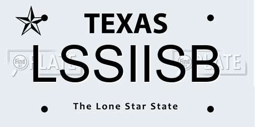 LSSIISB Texas License Plate
