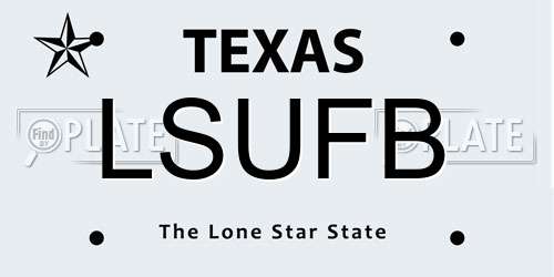 LSUFB Texas License Plate