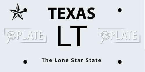 LT Texas License Plate