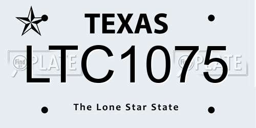 LTC1075 Texas License Plate