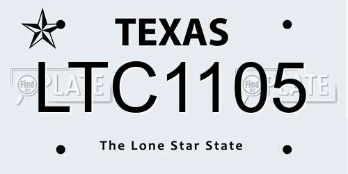 LTC1105 Texas License Plate