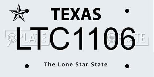 LTC1106 Texas License Plate