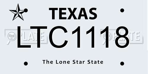 LTC1118 Texas License Plate