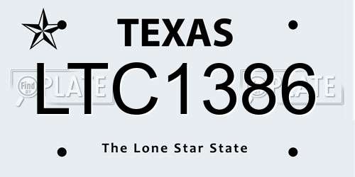 LTC1386 Texas License Plate