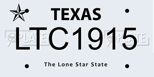 LTC1915 Texas License Plate