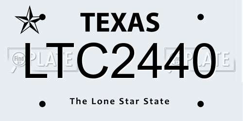 LTC2440 Texas License Plate
