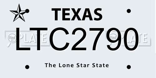 LTC2790 Texas License Plate