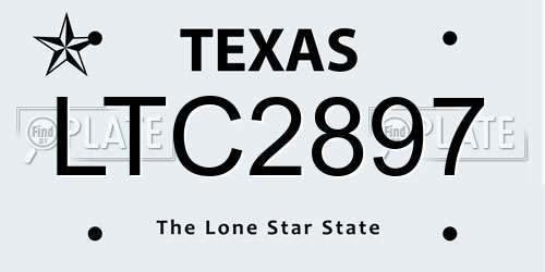 LTC2897 Texas License Plate
