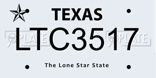 LTC3517 Texas License Plate