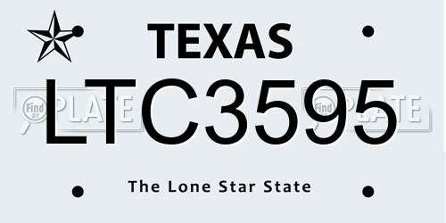 LTC3595 Texas License Plate