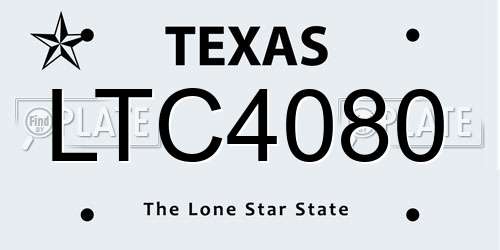 LTC4080 Texas License Plate