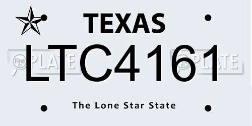 LTC4161 Texas License Plate