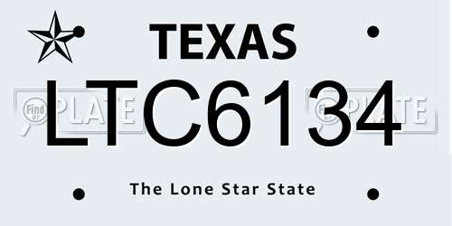 LTC6134 Texas License Plate