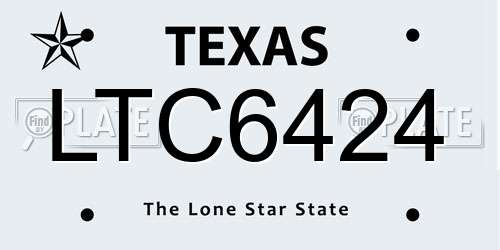 LTC6424 Texas License Plate