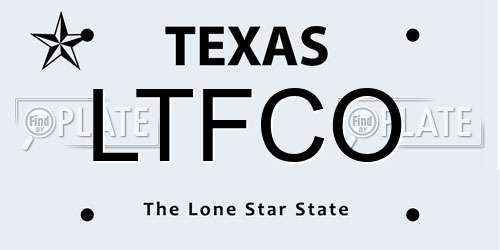 LTFCO Texas License Plate
