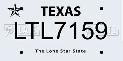 LTL7159 Texas License Plate