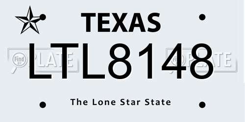 LTL8148 Texas License Plate