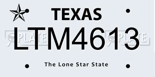 LTM4613 Texas License Plate